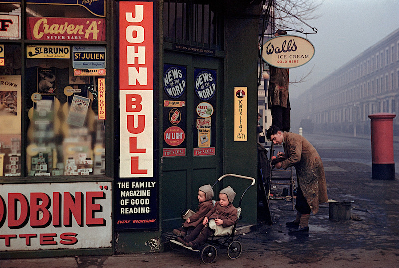 Street corner at World's End, London, 1954